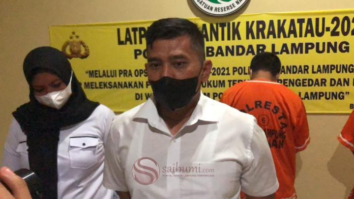 Sembunyikan Narkotika Didalam Mulut, Dua Oknum Honorer Satpol PP Pemprov Lampung , Diamankan Polisi